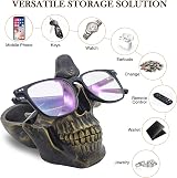 VIPbuy Skull Glasses Holder Stand Bronze Resin Shelf Organizer view 2