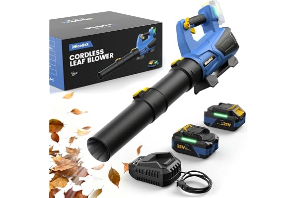 2026 Upgraded Leaf Blower Cordless with 2 X 4.0Ah Battery and Charger, 650CFM/180MPH Electric Cordless Leaf Blower, Lightweig