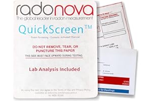 Radonova QuickScreen Home Radon Test Kit - Short Term Charcoal Radon Detector (2-4 Days) Reliable Accurate Readings - EPA Approved Radon Home Test - Lab Analysis Included - UNAVAILABLE in NEW JERSEY