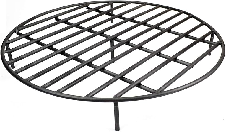 Amazon Com Hi Flame Gr30 Round Fire Pit Firewood Grate With Five Removable Legs For Outdoor Fireplace And Firepits 30 Dia Paint Black Garden Outdoor