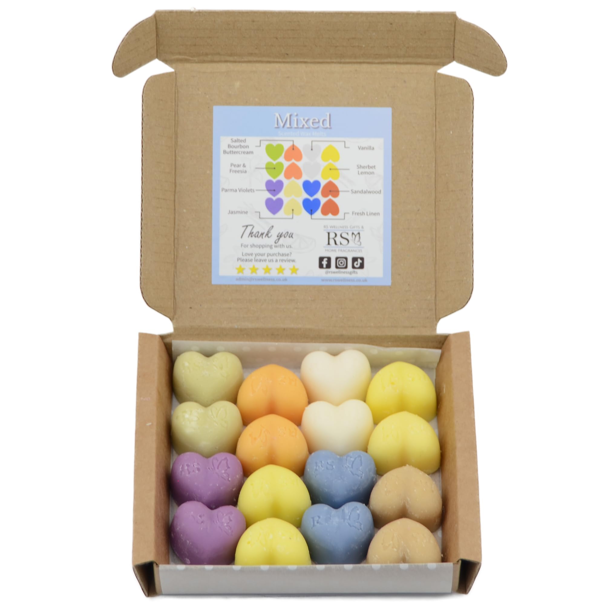 RS Wellness Mixed Scents Highly Scented Wax Melts - 16 Wax Melt Gift Set - Handmade Home Fragrance - Vegan & Pet Friendly - Luxury Candle Alternative - Highly Scented Candle Gifts For Women — image 1