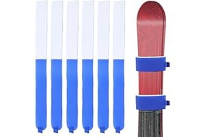 6pcs Ski Fastener Straps, Adjustable Multifunctional Snowboard Binding Strap Ski Bands with Protective Pad for Carrying Winte
