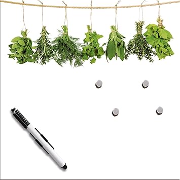 Eurographics MB-DT6427 Memo Tafel, Hanging Herbs, 30 x 30 cm