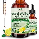 Vita PLynxera Cortisol Supplement Liquid Drops, 17-in-1 Cortisol Detox w. Magnesium Glycinate 400mg Ashwagandha, L-Theanine, Phosphatidylserine, Hormone Balanced for Women, Mood Focus, Sleep Support