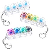 3Pcs Keyboard Fidget Toy, Keyboard Fidget Keychain 4-in-1 Keyboards Decompression Button Finger Clicker Toys, Sensory Fun Toys Button Stress Relief Fidgets Gifts to Relieve Stress for Adults