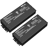 EMITEVER Dimmable Led Driver, 2 Packs 300W AC 110V-277V to DC 24V Transformer, 5-in-1 Dimming: ELV/MLV/TRIAC / 0-10V / 1-10V / 10V PWM/Potentiometer, Waterproof IP67 and UL Listed
