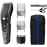 Philips Hair Clipper Series 7000, Washable Hair Clipper with DualCut Technology & 6 accessories, HC7650/14