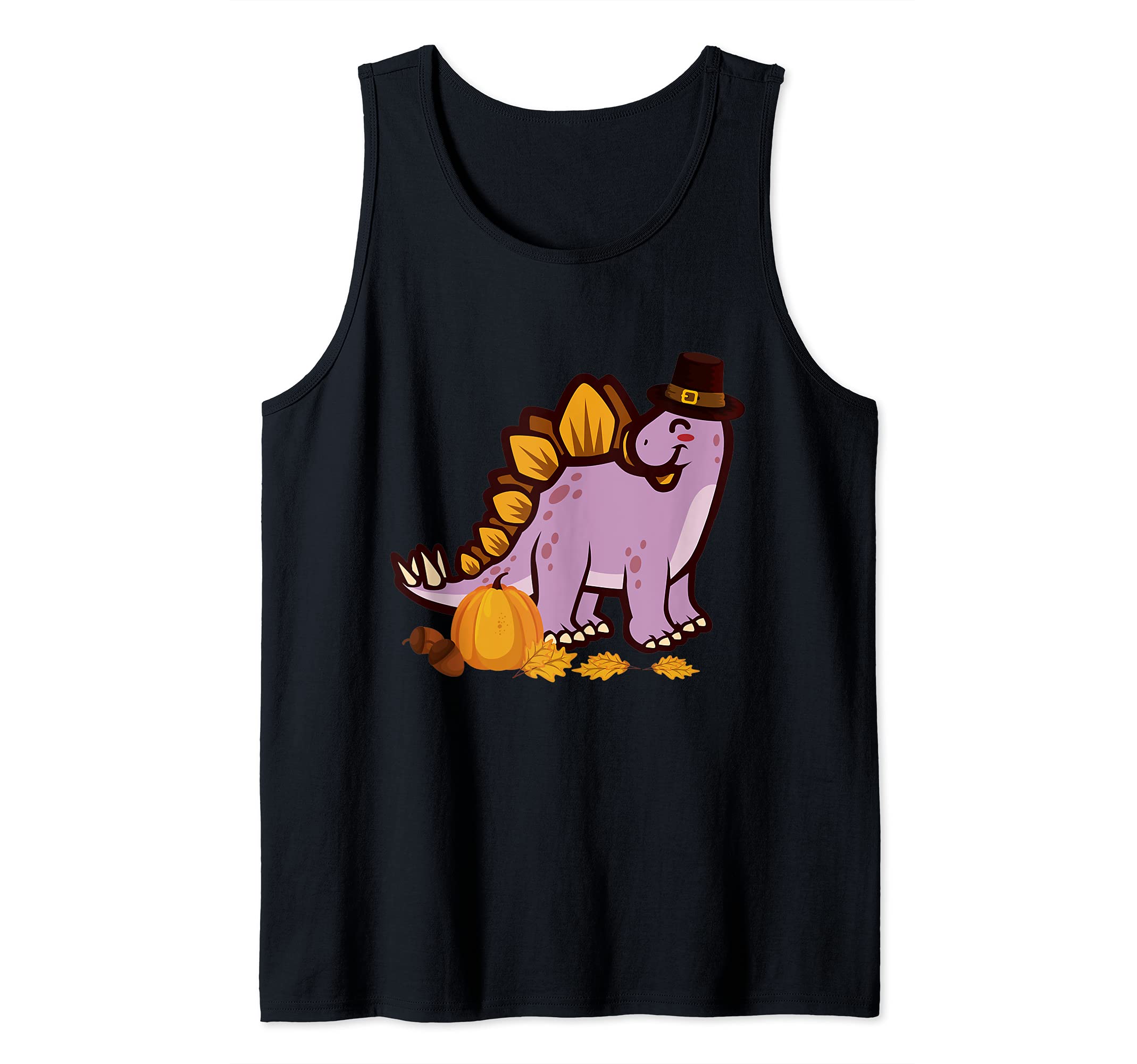 Happy Thanksgiving Holiday Cute Stegosaurus Dinosaur Tank Top
