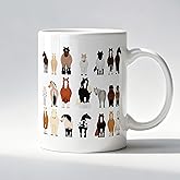 LADOCK Funny Horse Mug, Horse Lover Gifts Ceramic Coffee Mug, Horses Gifts for Women Men, Funny Farmhouse Animal Coffee Tea Cups 11 oz
