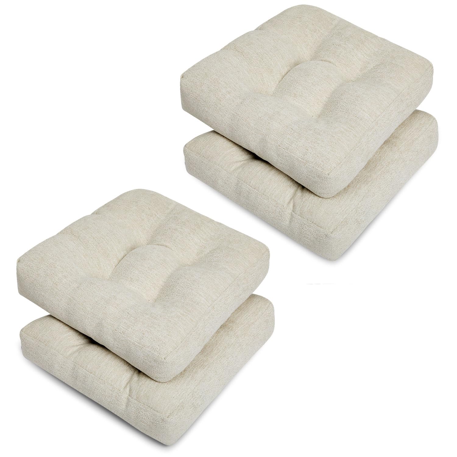 Chair Cushions Gorilla Grip Memory Foam – Set Of 4, 16x17 Inch, Non ...
