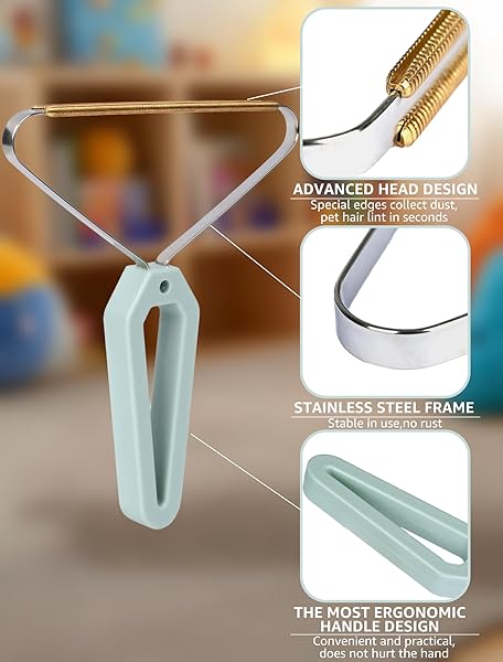 PET HAIR REMOVAL TOOL, FUZZ LINT FROM CARPET, RUG, AND FURNITURE – EFFECTIVE RAKE,SCRAPER,SHAVER AND BRUSH – LINT CLEANER AND PRO PET HAIR REMOVER – IDEAL FOR PET TOWERS,COUCH,CAR.