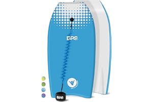 BPS New Zealand ‘Shaka’ Body Board for All Wave Conditions - Lightweight with EPS Core, HDPE Slick Bottom, Body Boards for Beach with Wrist Leash and Plug for Kids and Adults - All Skill Levels