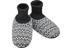 Panda Bros Slipper Socks For Women With Grippers, Fuzzy Womens Slipper Booties With Non Slip Bottoms, Cozy Warm House Slippers
