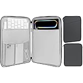 MoKo 13 Inch Tablet Sleeve Bag, Compatible with 13 Inch New iPad Pro M5 & Air M3 2025, iPad Pro 12.9 inch M2&M1, Galaxy Tab S8+/S9+ 12.4", Waterproof Bag Carrying Case with Pocket, Dark Gray