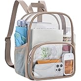 USPECLARE Clear Backpack for Stadium Events Small Clear Backpack 11.5x9.5x6 for Concert Sport Events Work Travel