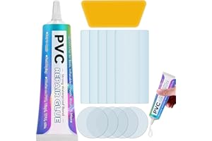 BALLDANLU Air Mattress Patch Kit, Waterproof Vinyl Repair Kit, Pool Patch Repair Adhesive for Punctures, PVC Glue for Inflatables, Swimming Ring, Swimming, Kayak, PVC Boats, Raft, Hot Tubs, Bounce House, Tent