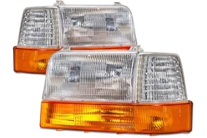 RVLightings Fleetwood Flair 1999-2003 RV Motorhome (Left & Right) Headlights Signal Coner Lights 6 Piece Set