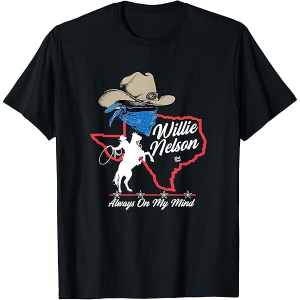 Amazon.com: Womens Official Willie Nelson Red Rose V-Neck T