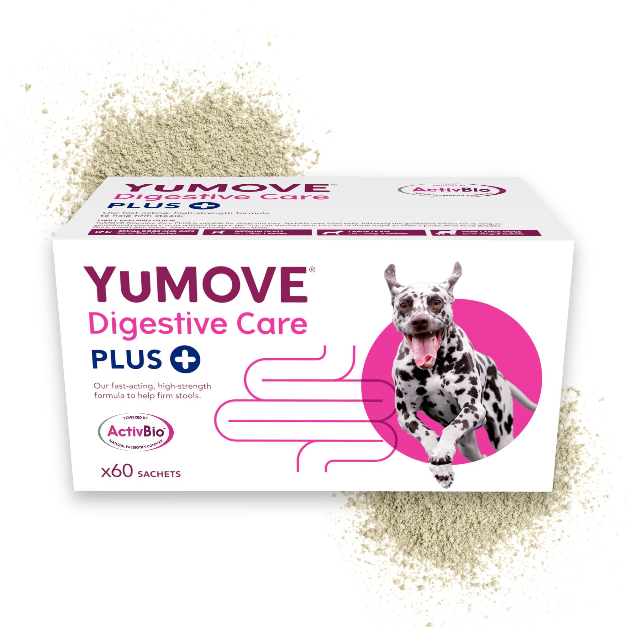 YuMOVE Digestive Care PLUS, Dogs & Cats Pre and Probiotics Supplement for Gut Health, Digestive Support Veterinary Strength with Fast-acting Ingredients, All Ages and Breeds, 6 Sachets