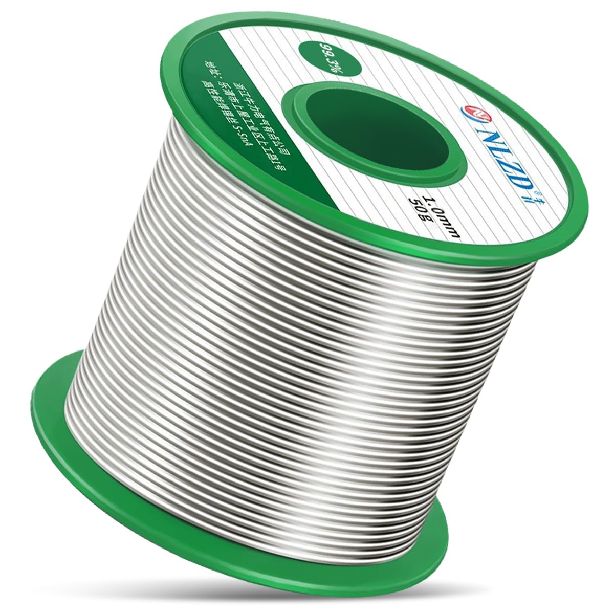 Solder Wire, 1mm Lead Free Solder 50g, Sn99.3 Cu0.7 Soldering Wire, Low Melt Solders Wire for Electrical Components Repair and DIY, Electrical Soldering