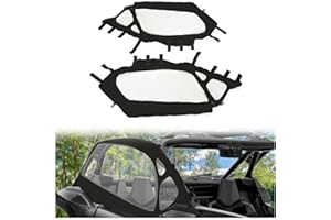 HECASA Soft Upper Door Set Compatible with 2017-2023 Can-Am Maverick X3 2-Seat Models UTV Soft Cab Enclosure Top Doors