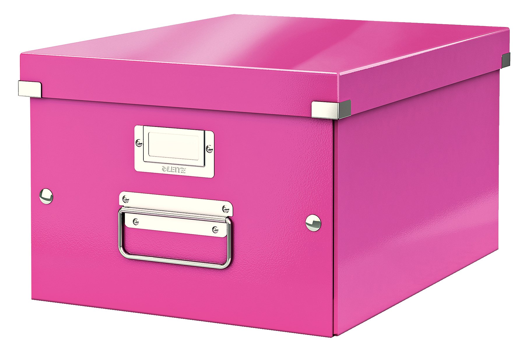 Leitz A4 Storage Box, Click and Store Range 60440023, Medium, Pink