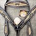HILASON Western Horse Headstall Breast Collar Set Tack American Leather Cross Gunthumb 1