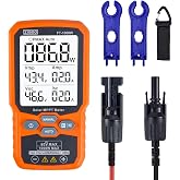 ZIBOO FT-1000W Solar Panel Tester MPPT Meter - 1000W Max Power, 80V/35A PV Module Tester for Voc/Isc, Open Circuit Voltage &amp; Short Circuit Current, with Backlight &amp; Data Hold