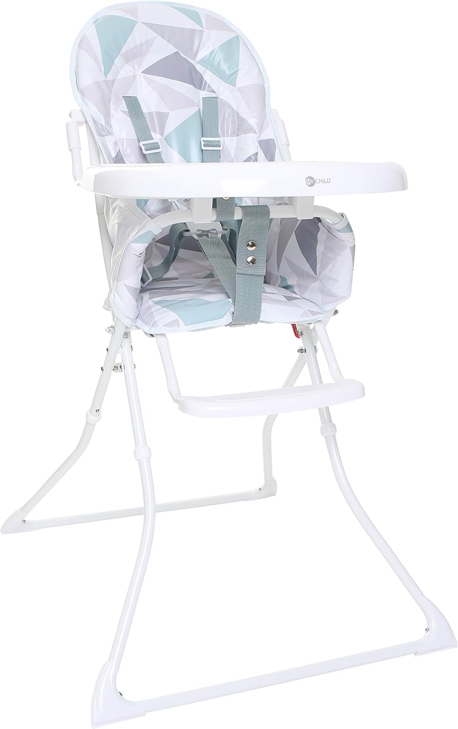 MyChild Pepper Folding Highchair, Geo Grey, Geo Diamond