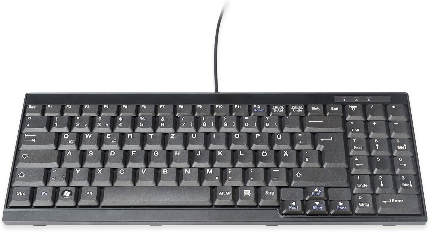 DIGITUS keyboard for LCD KVM consoles from German layout, black, Universal