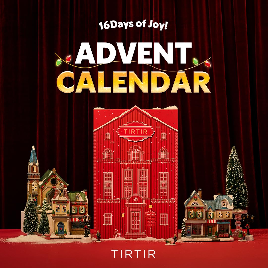 TIRTIR Advent Calendar 2024 | 16 Days of Holiday Gift Set for Women, Skincare and Makeup Set, Stocking Stuffers, Skincare & Cosmetic Christmas Gift for Her, 2024 Limited Edition