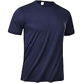 Men's Short Sleeve UPF 50+ T-Shirt Quick Dry Workout Athletic Running Top Tee Performance Shirts