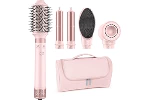 MESCOMB 5-in-1 Premium Hair Styler, 110000 RPM to Accelerate Drying, Automatic Curling & Straightening, Heat-Protected Styling