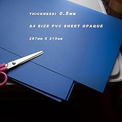Incontesta 10 Pcs A4 Size Blue Opaque Rigid Plastic