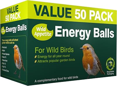Westland Wild Appetite Suet Energy Fat Balls Bird Food Pack of 50