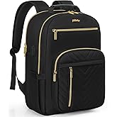 WELIDAY Laptop Backpack for Women, 15.6 Inch Work Business Backpacks, Large Capacity Travel Backpack with USB Charging Port, School Backpack Work Backpack for Nurse Teacher, Black