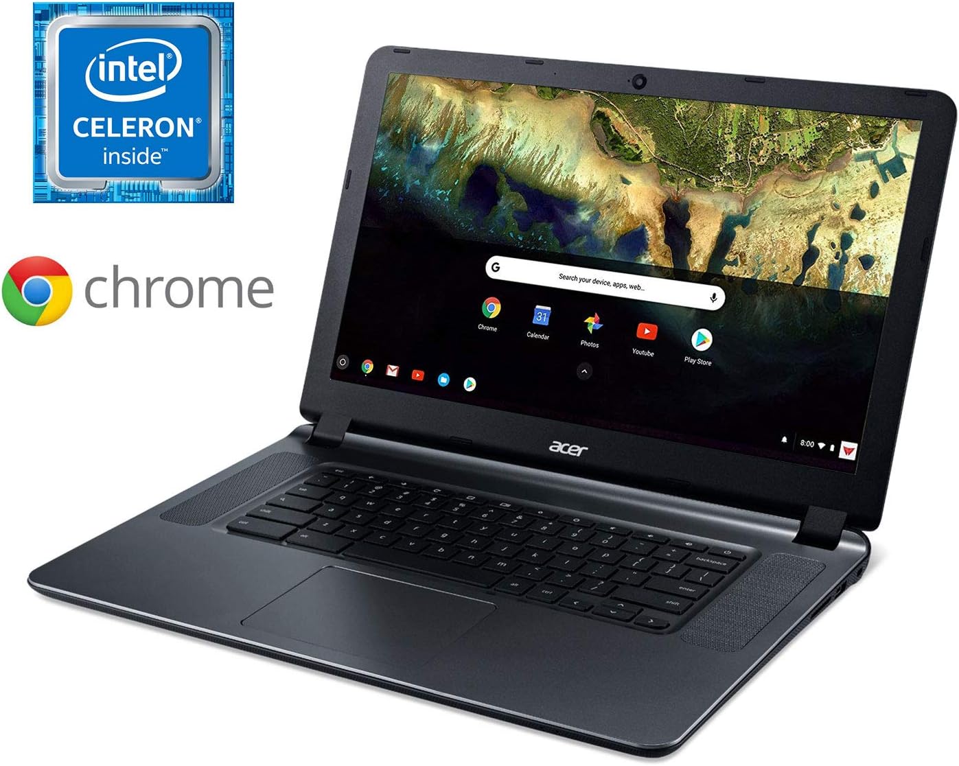 Amazon Com Acer Chromebook 15 Cb3 532 C42p Intel Celeron N3060 15 6 Hd Display 4gb Lpddr3 16gb Emmc Granite Gray Google Chrome Computers Accessories
