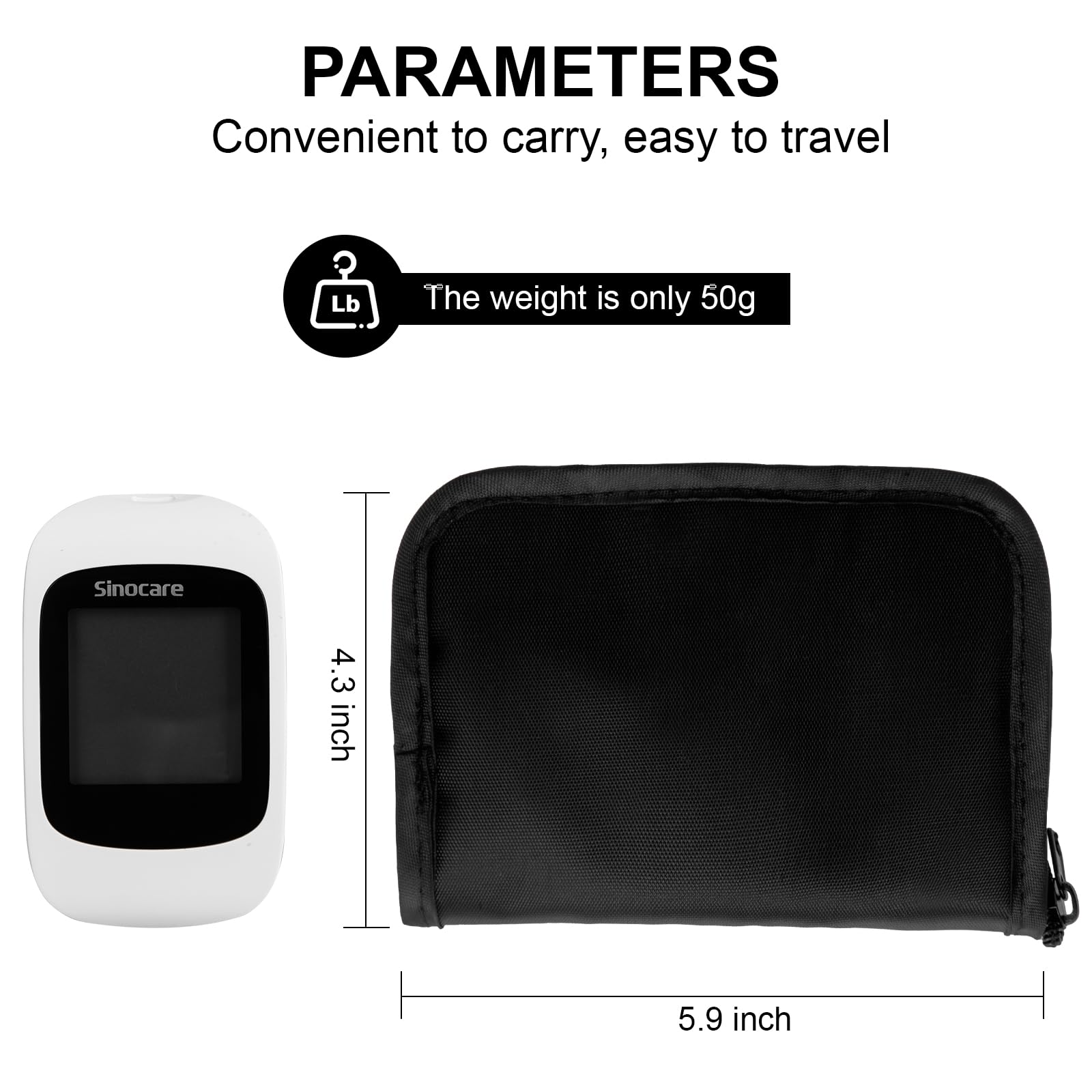 GENCAM Diabetes Supply Case, Diabetic Organizer For Test Strips With Mesh Pocket, Portable Diabetes Testing Kit bag, Travel Blood Glucose Meter Glucometer Storage Bag, Glucose Monitor Case