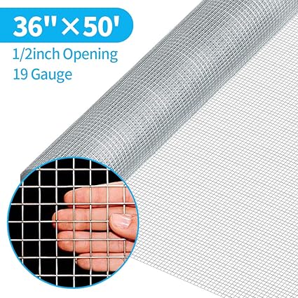 12 Hardware Cloth 36 X 50 19 Gauge Galvanized Welded Wire Metal
