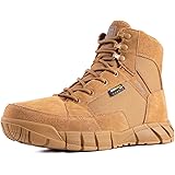 FREE SOLDIER Waterproof Hiking Work Boots Men's Tactical Boots 6 Inches Lightweight Military Boots Breathable Desert Boots (Brown, 11.5)Global Recycled StandardGlobal Recycled StandardGlobal Recycled Standard
