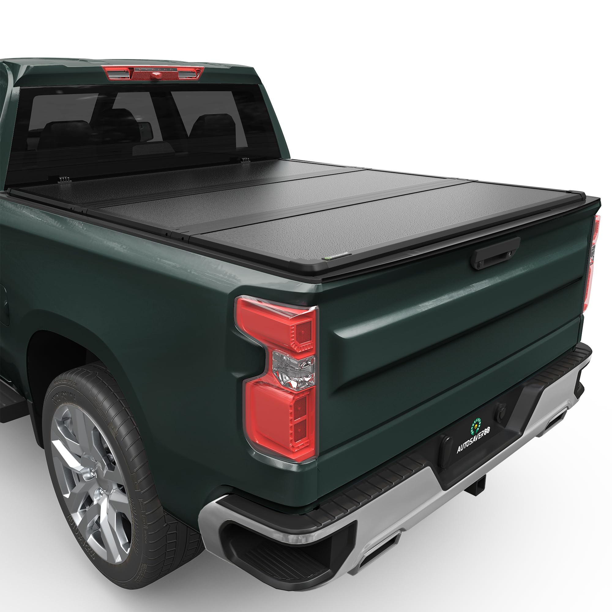 Photo 1 of AUTOSAVER88 FRP Truck Bed Tonneau Cover Hard Tri-fold Fits for Chevy Silverado/GMC Sierra 1500 New Body Style 2007-2025 5.8ft Bed