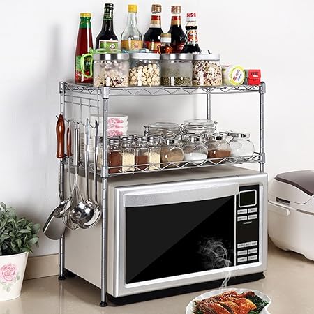 ZWS@ Cocina Horno de microondas Estantería de bastidor ...
