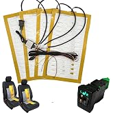 FAVERDIIY Plug-in Seat Heater, 4 Pcs/Set for 2 Seats, Dual Control Temperature Settings with Wiring Harness and Switch, Winter Comfort Kit for Vehicles Pickup