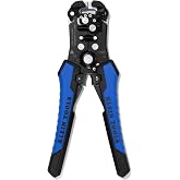 Klein Tools 11061 8-Inch Self-Adjusting Wire Stripper/Cutter | Heavy-Duty Stripper/Cutter for 10-20 AWG Solid, 12-22 AWG Stranded, and 12/2 and 14/3 Romex Wire