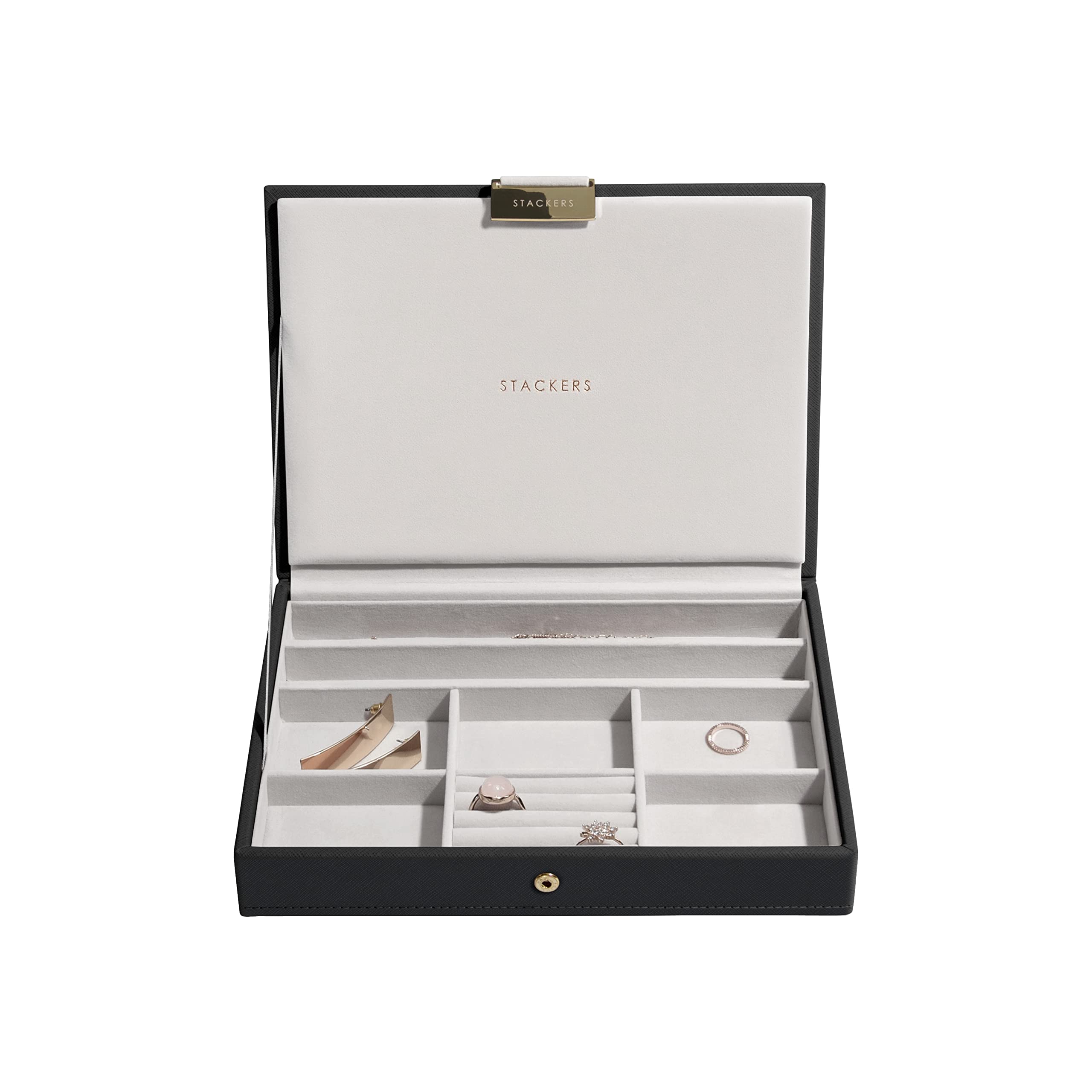 Stackers Black Classic Medium Jewellery Box Lid โ image 1