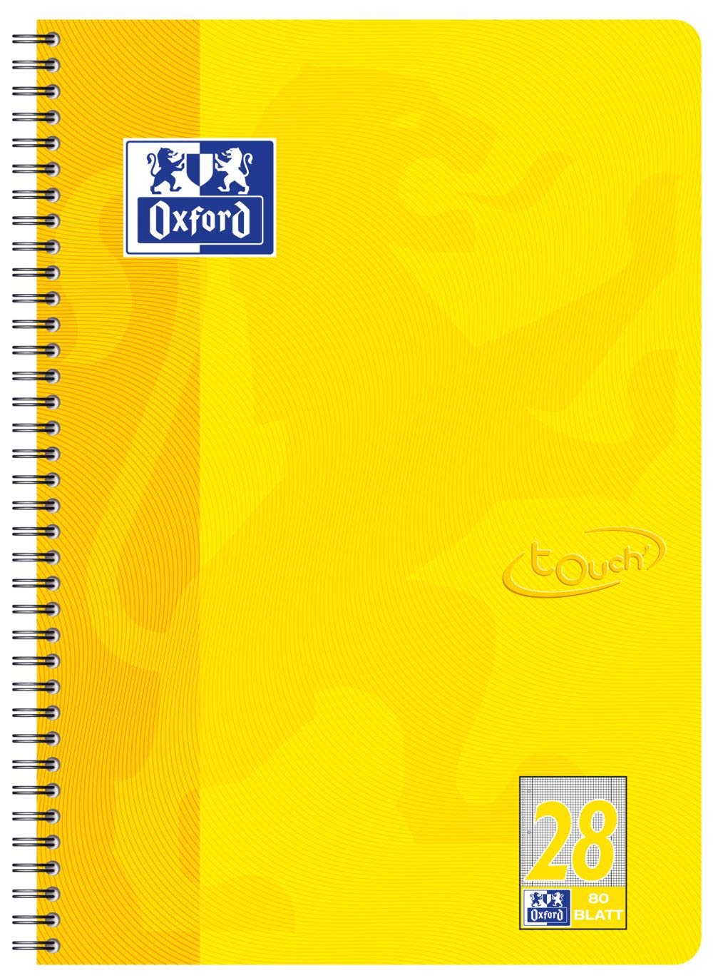 Oxford Writing pad 400086492 "Touch" Squared, Sunshine Yellow 1 Sunshine Yellow