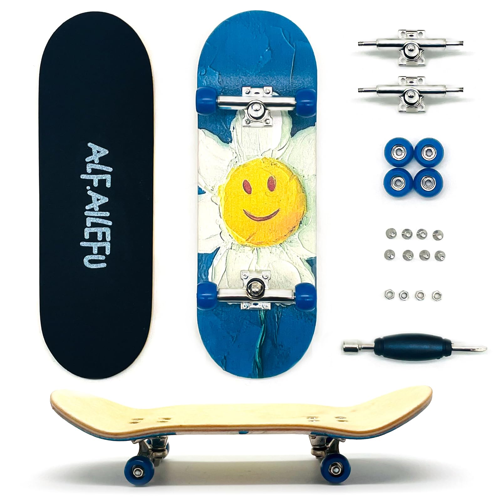 Pro Fingerboard 32mm Wooden Board Professional Finger Skateboard Trucks CNC Wheels with Bearings