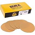Dura-Gold - Premium - 220 Grit 3" Gold Hook & Loop Sanding Discs for DA Sanders - Box of 30 Sandpaper Finishing Discs for Automotive and Woodworking