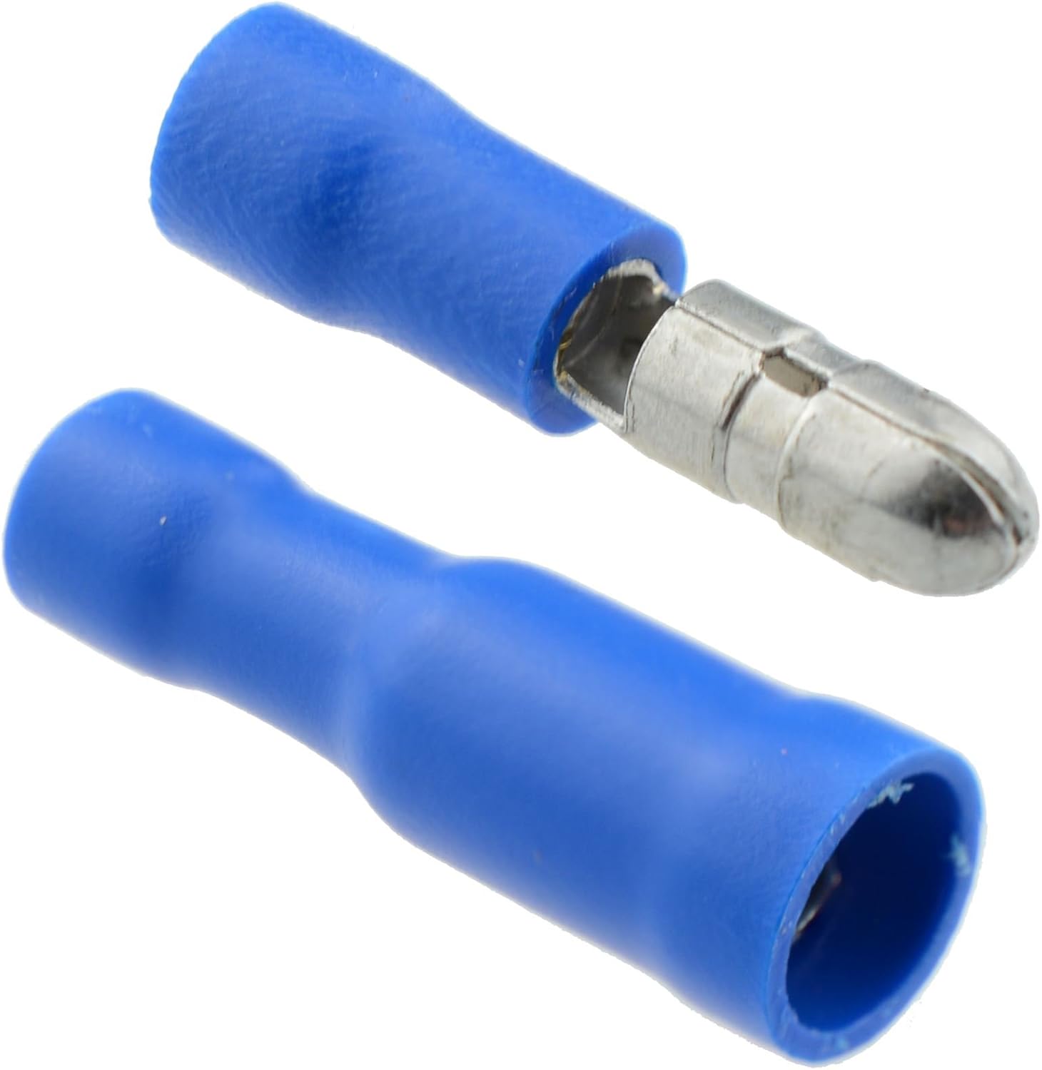 50 x PAIRS Blue 4mm Bullet Insulated Crimp Terminal Connectors Male