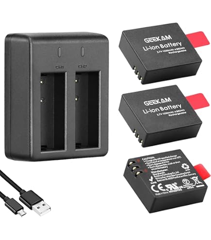 Wasabi Power 2-Pack Batteries + Dual Charger For Xiaomi YI 4K Camera – Includes UPC 610074882367